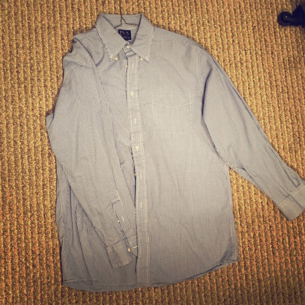 Jos. A. Bank Blue and White Dress Shirt (16-34)